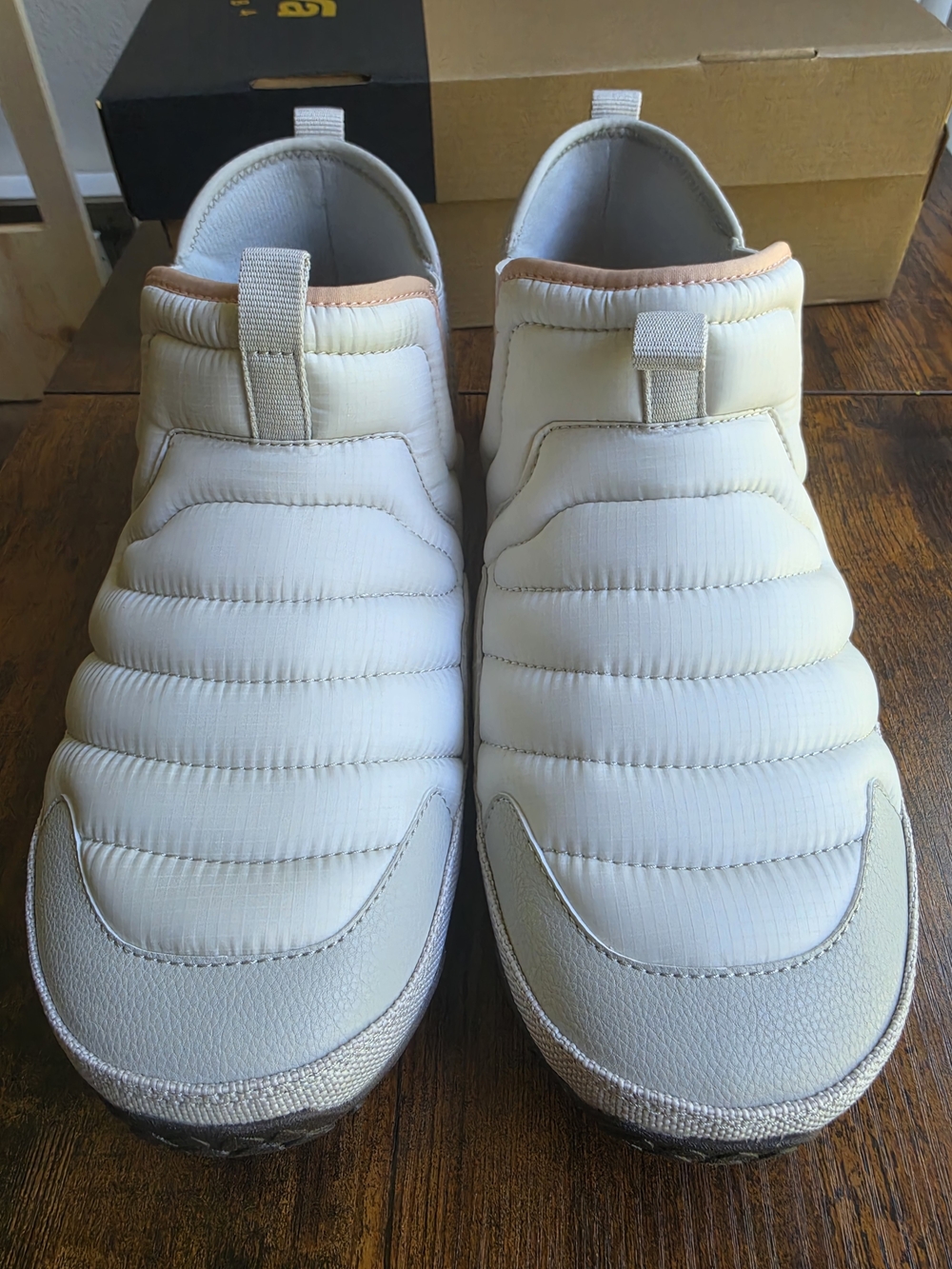 Teva Cream Quilted Slip-On Ankle Sneakers with Pink Trim - Picture 13 of 15